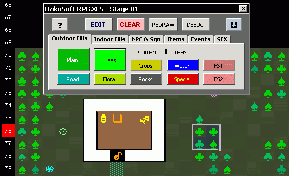 RPG.XLS map design screenshot